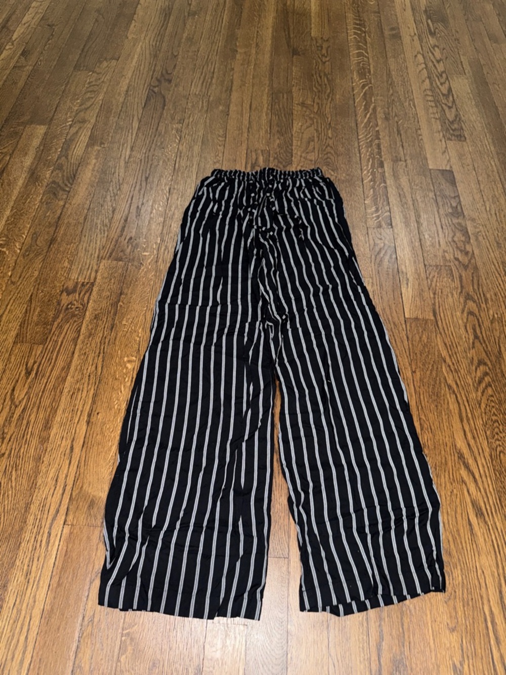 SO Black and White Striped Wide Leg Pants